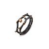 Billede af By Birdie Grace Duo ring sølv med 14 kt guld med 0,05 ct (str. 57)