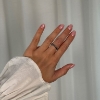 Billede af By Birdie Zeus Plain ring sort rhodineret sølv m.14kt guldkugler str. 54