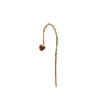 Billede af STINE A Dangling Love Heart Mocha Enamel ørering forgyldt sølv (1 stk.)