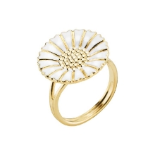 Billede af Lund Copenhagen Marguerit ring 18 mm forgyldt sølv (str. 52)
