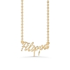Billede af Studio Z "Name Tag - FILIPPA" halskæde forgyldt sølv (40-45 cm)