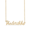 Billede af Studio Z "Name Tag - FREDERIKKE" halskæde forgyldt sølv (40-45 cm)