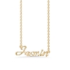 Billede af Studio Z "Name Tag - JASMIN" halskæde forgyldt sølv (40-45 cm)