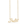 Billede af Studio Z "Name Tag - JULIE" halskæde forgyldt sølv (40-45 cm)