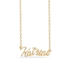 Billede af Studio Z "Name Tag - KATRINE" halskæde forgyldt sølv (40-45 cm)
