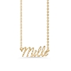 Billede af Studio Z "Name Tag - MILLE" halskæde forgyldt sølv (40-45 cm)