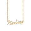 Billede af Studio Z "Name Tag - NICOLINE" halskæde forgyldt sølv (40-45 cm)
