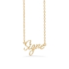 Billede af Studio Z "Name Tag - SIGNE" halskæde forgyldt sølv (40-45 cm)