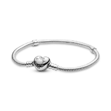 Billede af Pandora Armbånd sølv m. hjerte 18cm