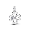 Billede af Pandora Hjerte Firkløver Medaljoncharm sølv m. cz