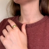 Billede af Ring (båndring) u/sten 925s forgyldt (forgyldning vil blive slidt af ved brug !)