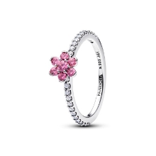 Billede af Pandora Funklende Blomst ring sølv m. pink cz (str. 50)