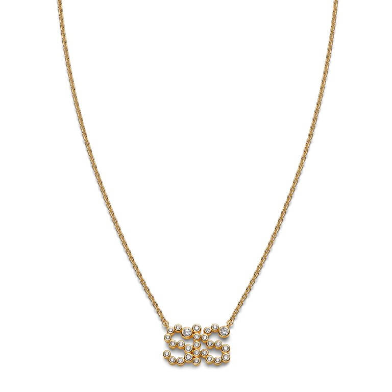 Billede af Maria Black 'SIS Collet' halskæde forgyldt sølv m. cz (40-43 cm)