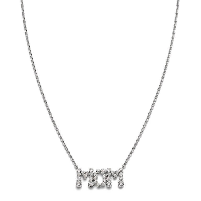 Billede af Maria Black 'MOM Collet' halskæde sølv m. cz (40-43 cm)