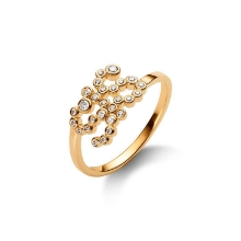 Billede af Maria Black 'SIS Collet' ring forgyldt sølv (str. 54)