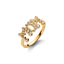 Billede af Maria Black 'MOM Collet' ring forgyldt sølv (str. 52)