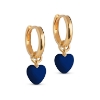Billede af ENAMEL Copenhagen Amore Indigo øreringe forgyldt sølv