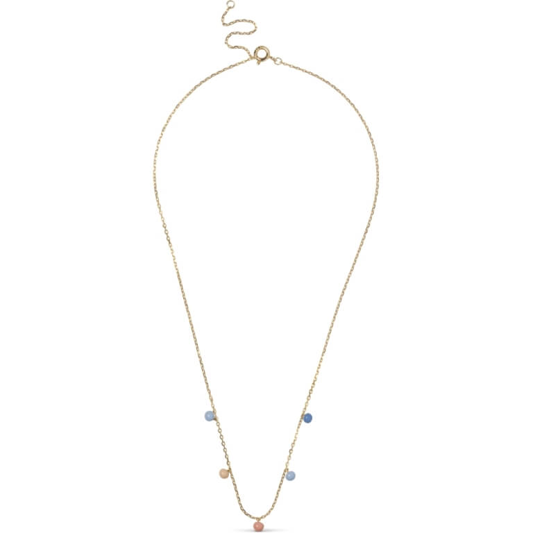 Billede af ENAMEL Copenhagen Theresia halskæde forgyldt sølv m. emalje (40+5cm)