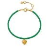 Billede af Hultquist Honey Drop Green armbånd forgyldt sølv m. perler (16+3 cm)