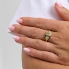 Billede af Studio Z "Marena" ring forgyldt sølv m. cz (str. 54)