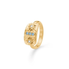 Billede af Studio Z "Marena" ring forgyldt sølv m. cz (str. 56)