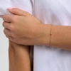 Billede af Studio Z "Faithfull Cross" armbånd forgyldt sølv (16+2 cm)
