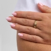 Billede af Studio Z "Solara" ring forgyldt sølv m. cz (str. 50-60)