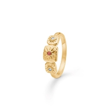 Billede af Studio Z "Solara" ring forgyldt sølv m. cz (str. 52)
