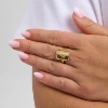Billede af Studio Z "Liora" ring forgyldt sølv m. cz (str. 50-60)