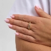 Billede af Studio Z "Elera Large" ring forgyldt sølv m. cz (str. 50-60)