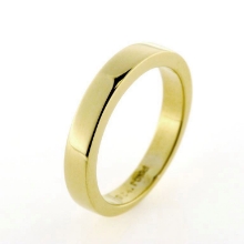 Billede af Båndring kantet massiv, u/sten, br. 4,1 mm. 14 kt. 