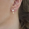 Billede af STINE A J'Adore Two Petit Hearts ørering forgyldt sølv m. cz (1 stk.)