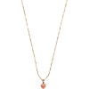 Billede af ENAMEL Copenhagen Amore Light Coral halskæde forgyldt sølv (45 + 5 cm)