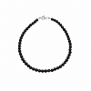 Billede af Jane Kønig Bead Anklet Onyx ankelkæde sølv (23 cm)