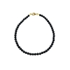 Billede af Jane Kønig Bead Anklet Onyx ankelkæde forgyldt sølv (23 cm)