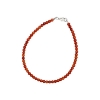 Billede af Jane Kønig Bead Anklet Coral ankelkæde sølv (23 cm)