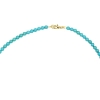 Billede af Jane Kønig Bead Necklace Turquoise halskæde forgyldt sølv (41 cm)