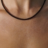 Billede af Jane Kønig Bead Necklace Onyx halskæde sølv (41 cm)