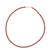 Billede af Jane Kønig Bead Necklace Coral halskæde sølv (41 cm)