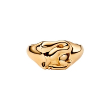 Billede af Maria Black 'Rabbit Mini Signet' ring forgyldt sølv (str. 50)