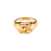 Billede af Maria Black 'Rabbit Mini Signet' ring forgyldt sølv (str. 50-58)