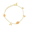 Billede af Susanne Friis Bjørner Armbånd forgyldt sølv m. Peach månesten (16-20cm)