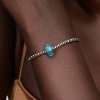 Billede af Pandora Turkis Muranoglas & Glitter charm sølv