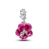 Billede af Pandora Hibiscus charm sølv m. emalje + cz