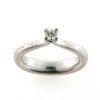 Billede af Ring kraftig rund trekantet skinne, 4 grab chaton, brill. 0,20 w/vs. 14 kt. hvg.