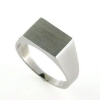 Billede af Herrering m. lukket bund m. plade 9*13mm. forgyldt 925s.