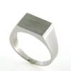 Billede af Herrering m. lukket bund m. plade 9*13mm. forgyldt 925s.