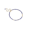 Billede af ENAMEL Copenhagen Petra Navy Blue armbånd forgyldt stål (15+4cm)