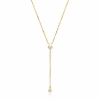 Billede af Belladi "Nicole" Y-halskæde forgyldt sølv m. sten + cz (40+5 cm)