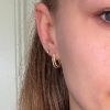Billede af Belladi "Cleo" øreringe forgyldt sølv m. cz